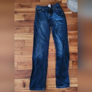 Dark Blue Adjustable Waist Jeans